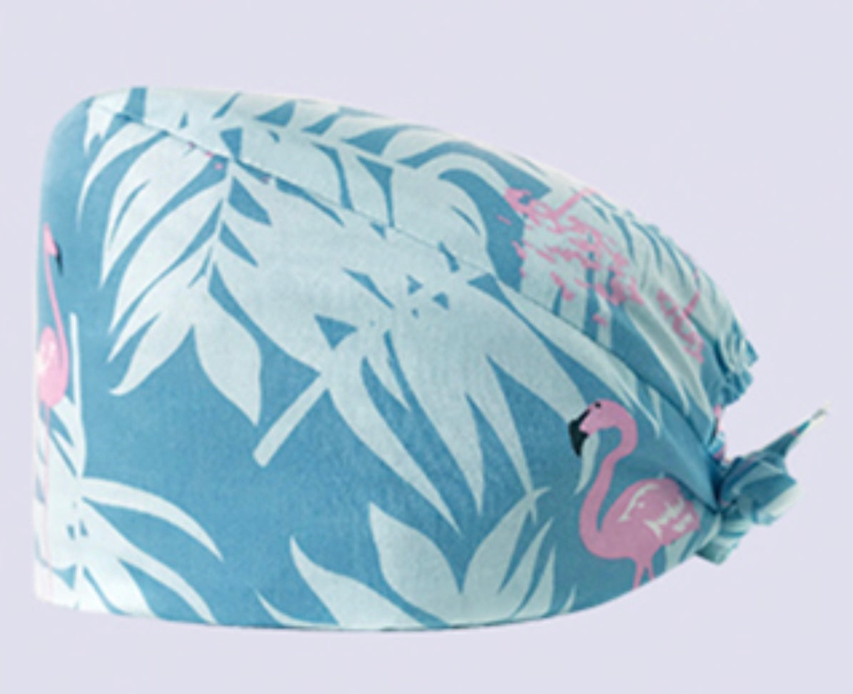 Flamingo Scrub Cap