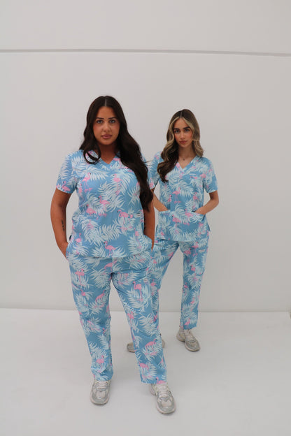 Flamingo Scrub Set